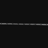 Pulsera Fígaro (3x1) 3mm Plata .925