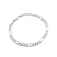 Pulsera Fígaro (3x1) 5mm Plata .925