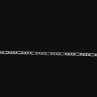 Pulsera Fígaro (3x1) 4mm Plata .925