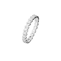 Anillo argolla de corazones Plata .925