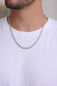 Cadena Torzal 5mm Plata .925