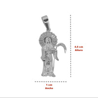 Dije Santa Muerte (4.5 x 1 cm) Plata .925