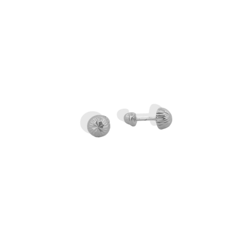 Broquel Arete Hongo Grande Plata .925