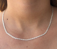 Cadena Valentino GC diamantada 2 milímetros Plata ley .925