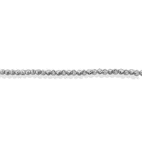 Pulsera Bola Corrida 4mm Diamantada (18 cm) Plata .925