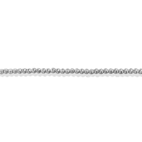 Pulsera Bola Corrida 4mm Diamantada (18 cm) Plata .925