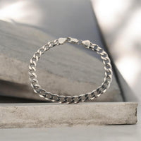 Pulsera Barbada (cubana) 7mm Plata .925