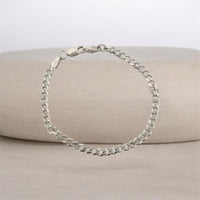 Pulsera Barbada (cubana) 4mm Plata .925
