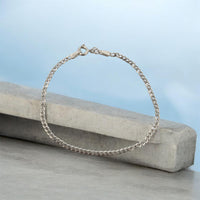 Pulsera Barbada (cubana) 2mm Plata .925
