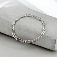 Pulsera Fígaro (3x1) 5mm Plata .925