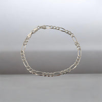 Pulsera Fígaro (3x1) 4mm Plata .925
