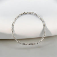 Pulsera Fígaro (3x1) 3mm Plata .925