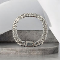 Pulsera Cubana 1cm Plata .925