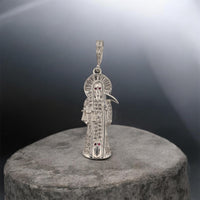 Dije Santa Muerte (6.6 x 1.6 cm)  Plata .925
