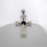 Dije Crucifijo Onix (6.2 x 3.5 cm) Plata .925