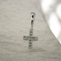 Dije Crucifijo Mini Circonia (2.5 x 1 cm) Plata .925