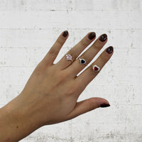 Anillo Promesa Solitario De Corazón De Plata .925