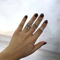 Anillo 4 Circonias Plata .925