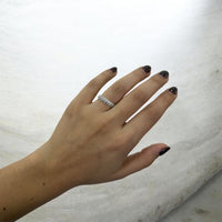 Anillo Churumbela Completa Delgada Plata .925
