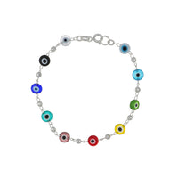 Pulsera Ojo Turco Plata Ley 925.