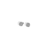 Broquel Arete Recto 4mm Plata .925