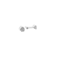 Broquel Arete Recto 5mm Plata .925