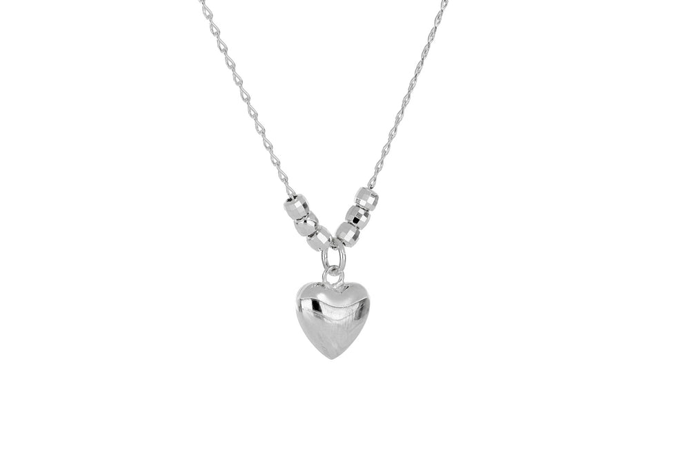 Collar Corazón Inflado Plata 925