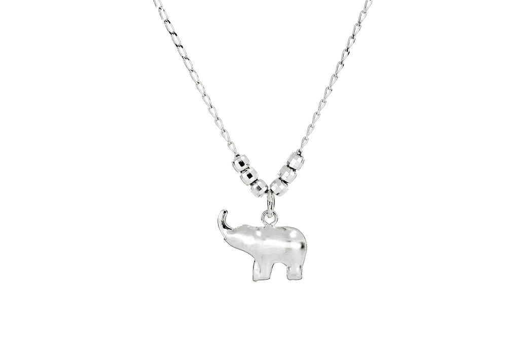 Collar Dije Elefante Plata 925