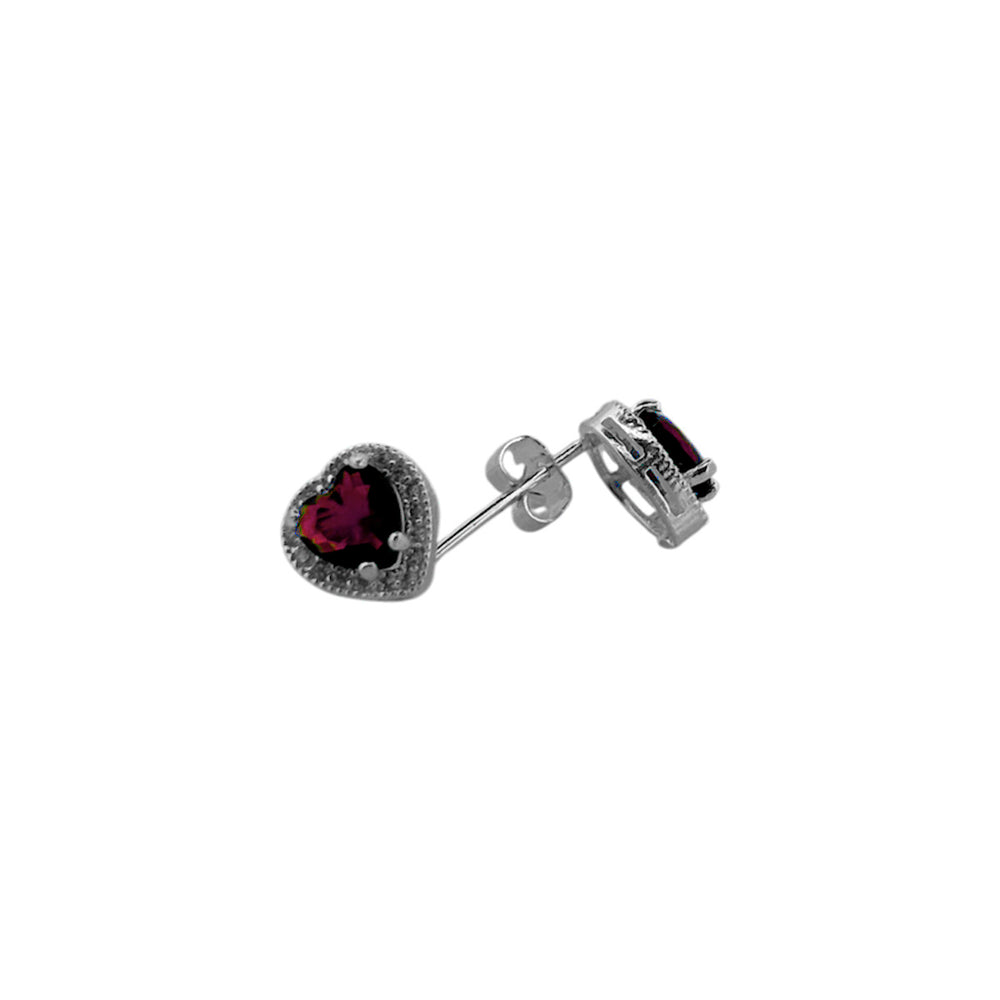 Arete Broquel Corazón Plata .925