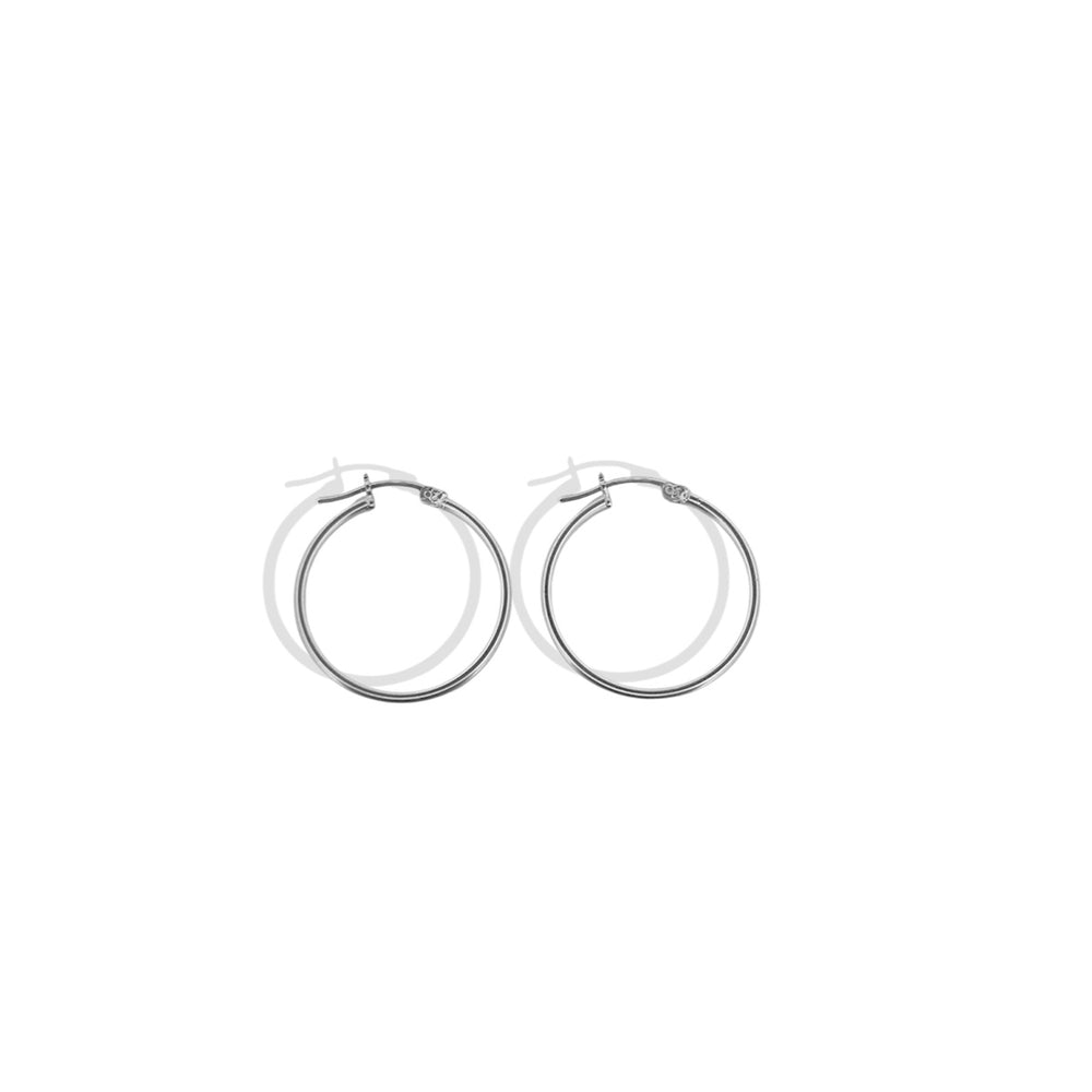 Arracada Lisa (2.2 cm Diámetro) Plata .925