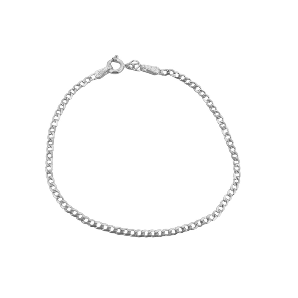 Pulsera Barbada (cubana) 2mm Plata .925