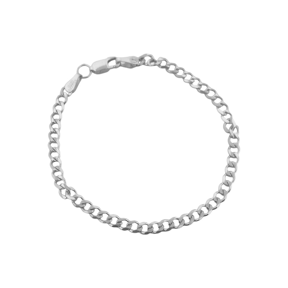 Pulsera Barbada (cubana) 4mm Plata .925