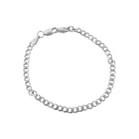 Pulsera Barbada (cubana) 4mm Plata .925