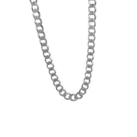 Cadena Barbada Diamantada (cubana) 6 milímetros Plata ley .925