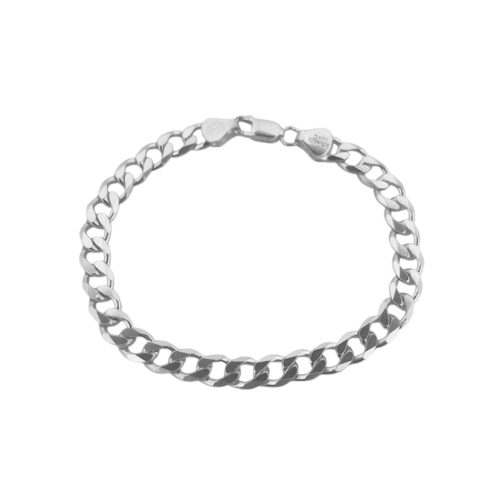 Pulsera Barbada (cubana) 7mm Plata .925