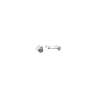 Broquel Arete Bisel Redondo 3mm Plata .925
