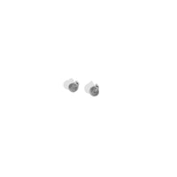 Broquel Arete Bisel Redondo 3mm Plata .925