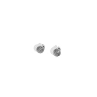 Broquel Arete Bisel Redondo 6mm Plata .925