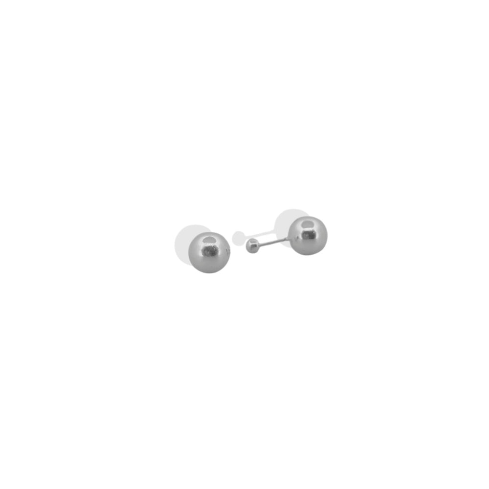 Broquel Arete Bola Dormilona 5mm Plata .925
