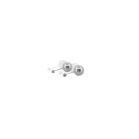 Broquel Arete Bola Dormilona 5mm Plata .925