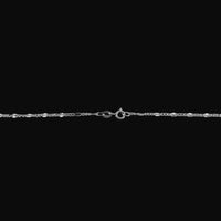 Cadena Grano de café estilo fígaro (3x1) 2 milímetros Plata ley .925