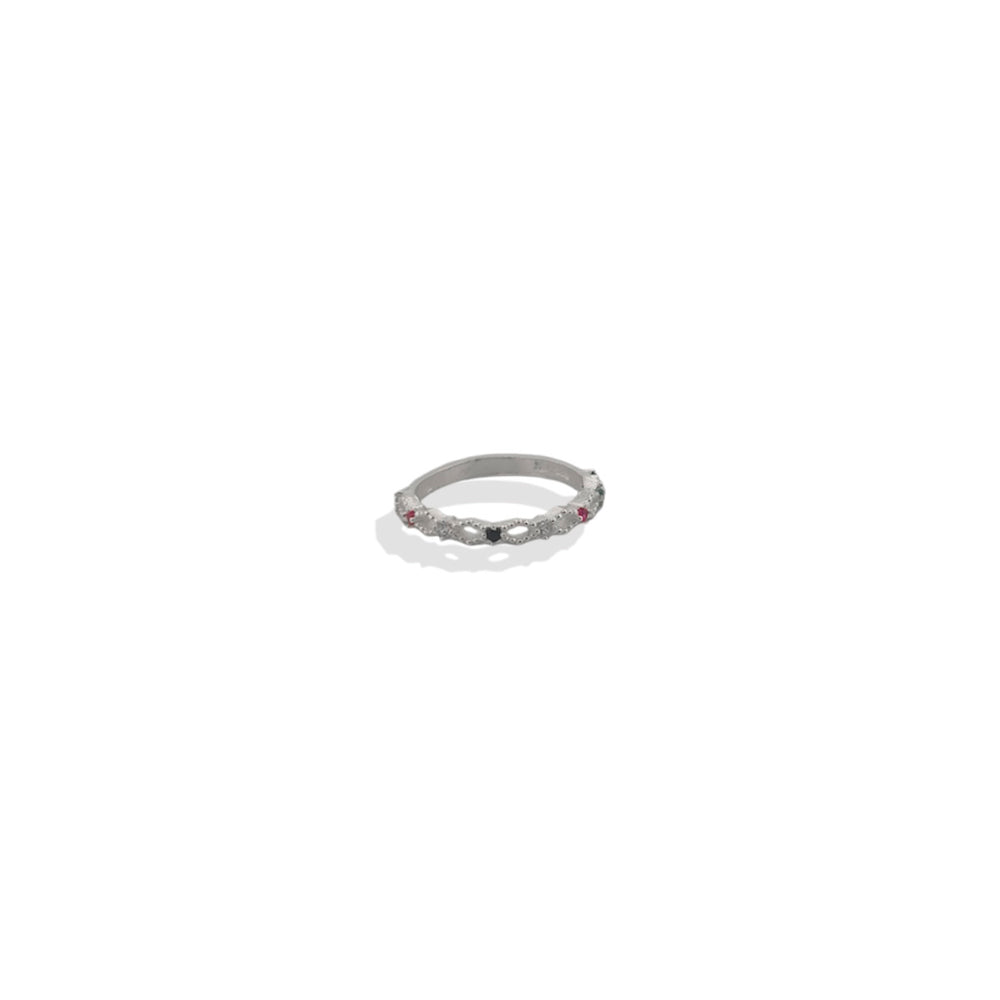 Anillo Churumbela Chimuela Multicolor Plata .925
