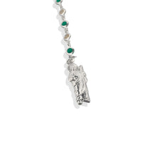 Rosario San Judas Circonia Plata .925