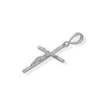 Dije Crucifijo Tubo (4.4 x 2 cm) Plata .925