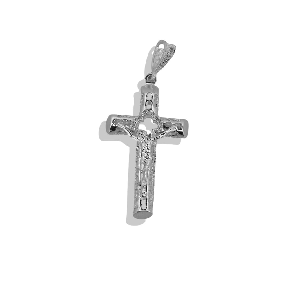 Dije Crucifijo Hueco (5.7 x 2.7 cm) Plata .925