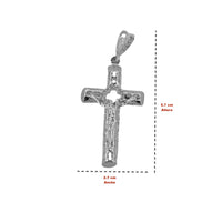 Dije Crucifijo Hueco (5.7 x 2.7 cm) Plata .925