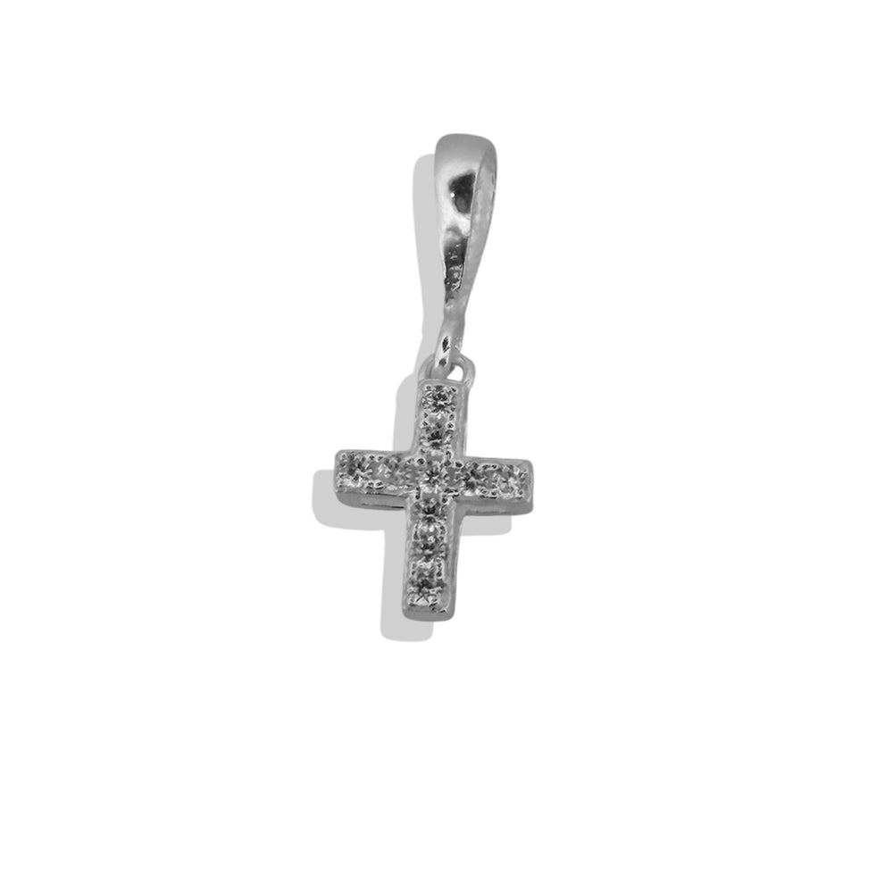 Dije Crucifijo Mini Circonia (2.5 x 1 cm) Plata .925