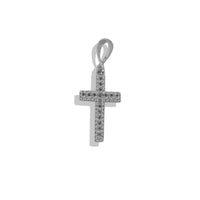 Dije Crucifijo Plano Circonia (3.6 x 1.5 cm) Plata .925