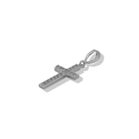 Dije Crucifijo Plano Circonia (3.6 x 1.5 cm) Plata .925