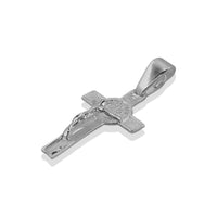Dije Crucifijo San Benito (3.5 x 1.7 cm) Plata .925